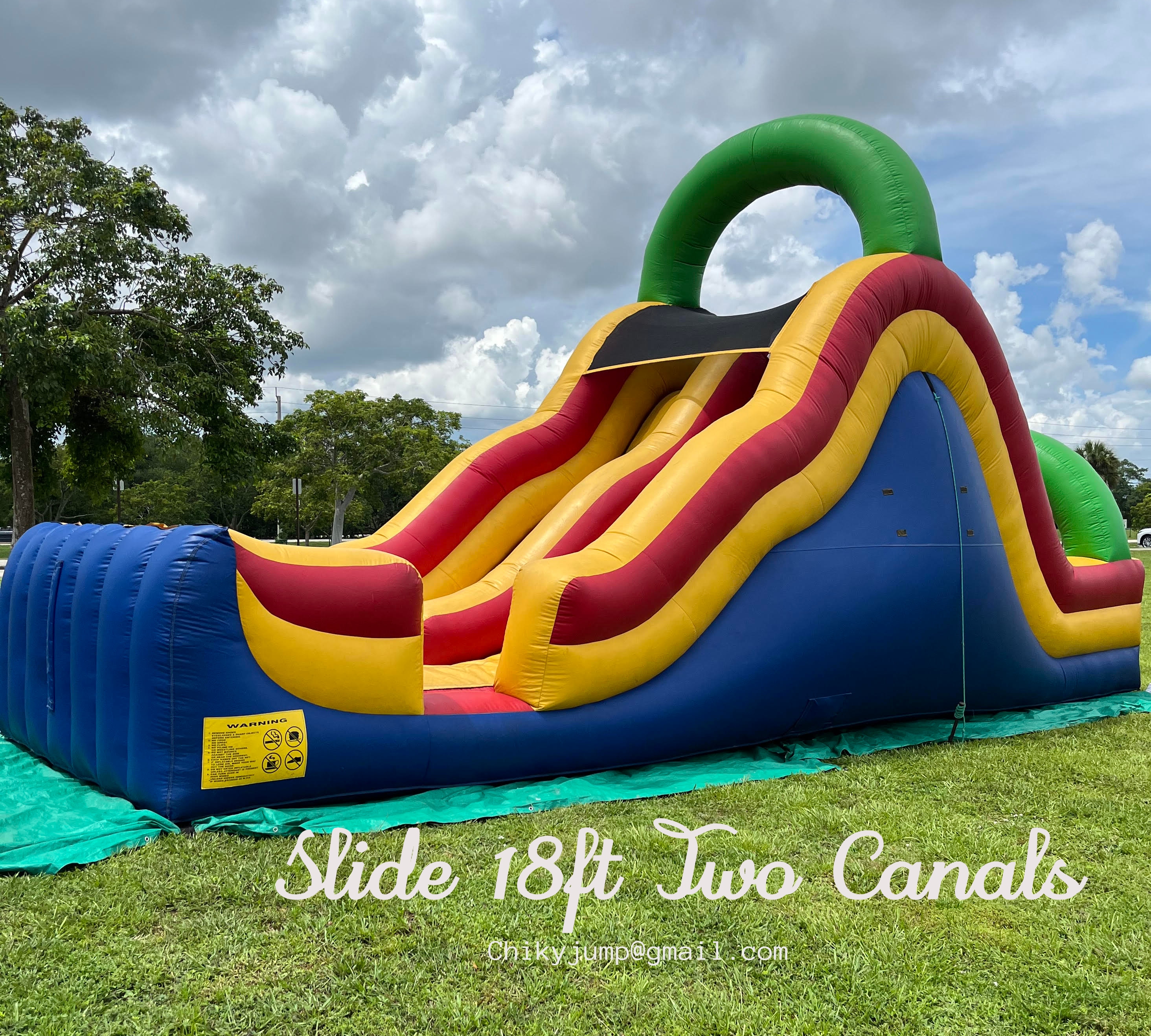 Slide 18ft Two Canals, Bounce House Rental